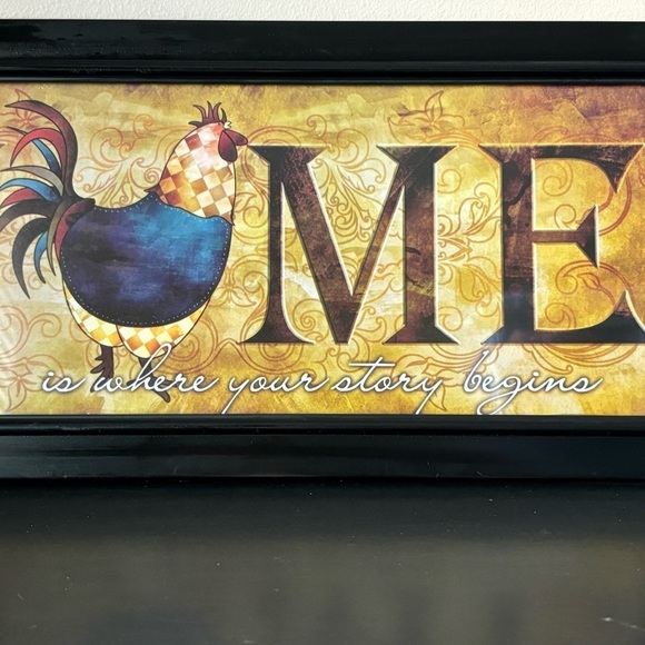 $5 ADD ON Fall Themed Rooster ‘Home: Where Your Story Begins’ Wall Hanging - Picture 4 of 6